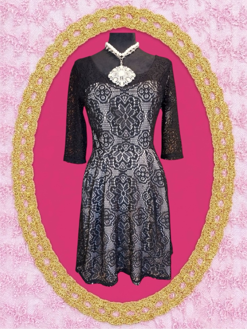 Betsey Johnson Y2K Classic Retro Goth Whimsigoth Punk Alt Maximalist Dress 6